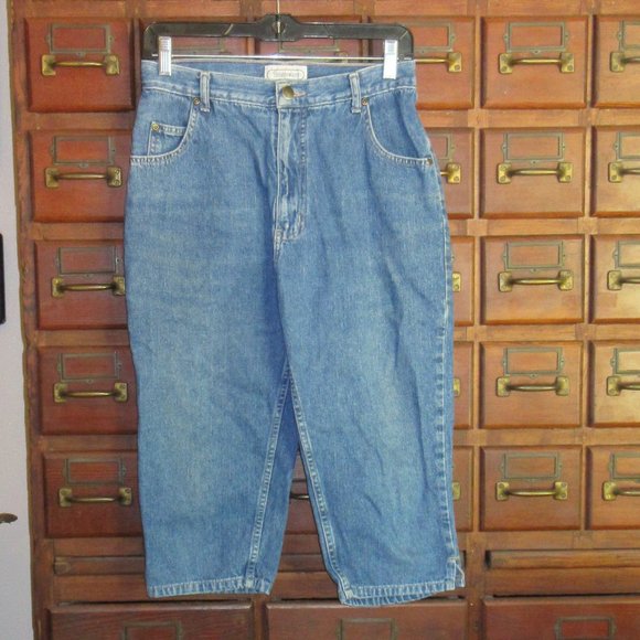 Blue Denim Capris Size 8 High Rise - Picture 1 of 5